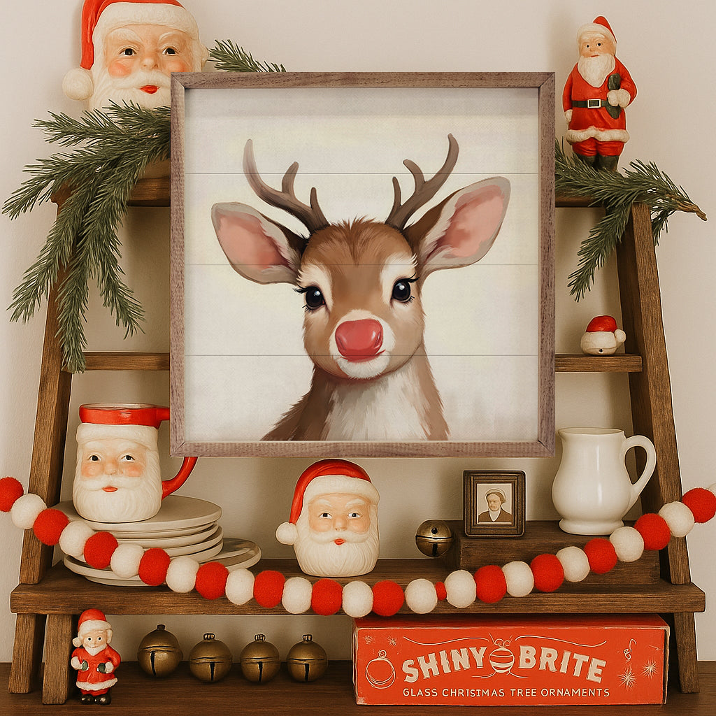 Bruno The Deer Printed and Framed Wall Sign