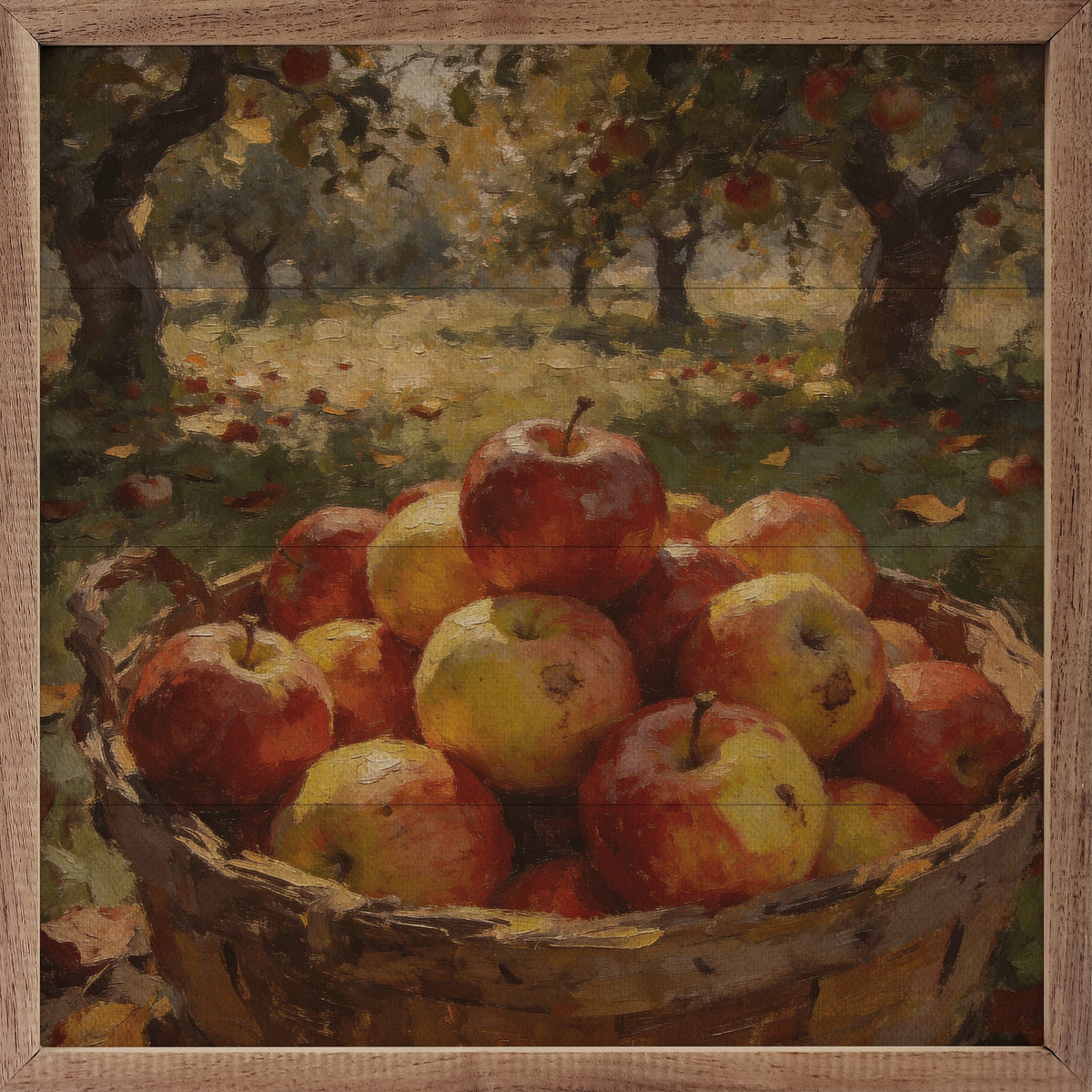 Bushel Of Apples Printed and Framed Wall Sign