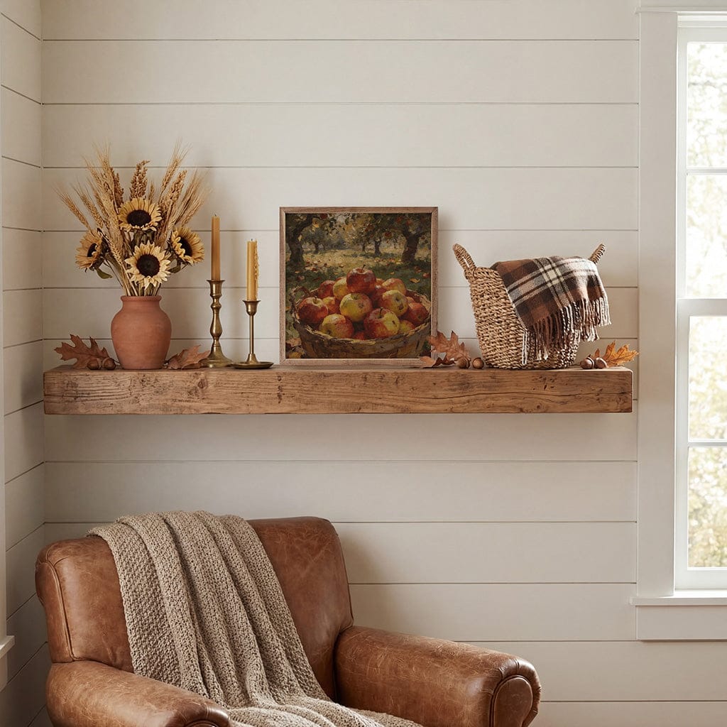 Bushel Of Apples Printed and Framed Wall Sign