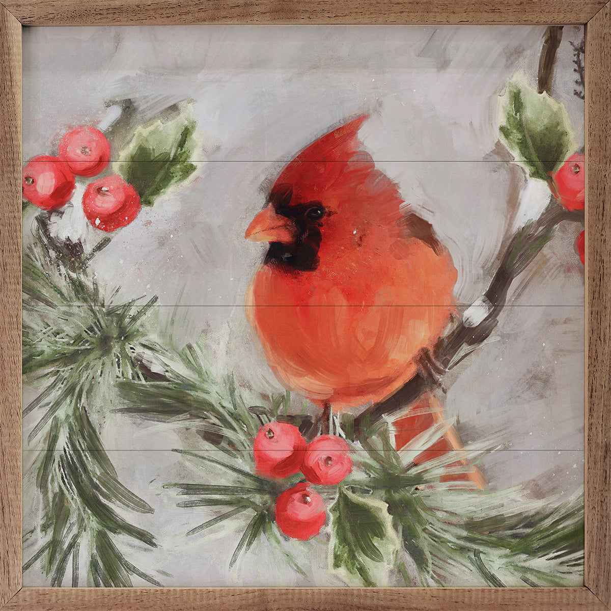 Cardinal I Looking Left By Nina Blue Printed and Framed Wall Sign