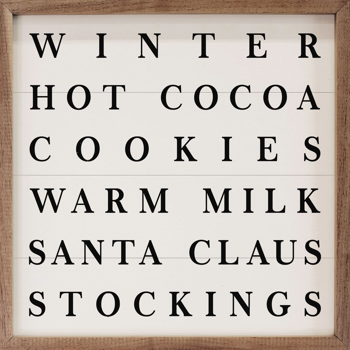 Christmas Comforts White Printed and Framed Wall Sign