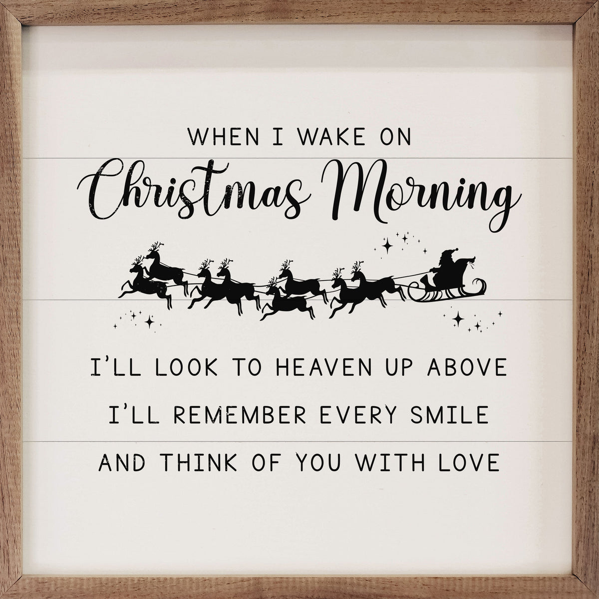 Christmas Morning White Printed and Framed Wall Sign