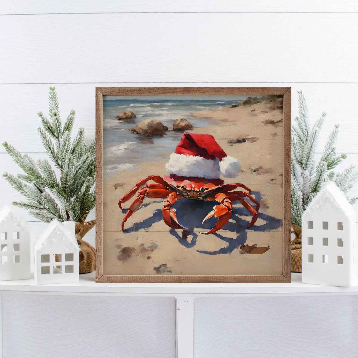 Crabby Hat Printed and Framed Wall Sign