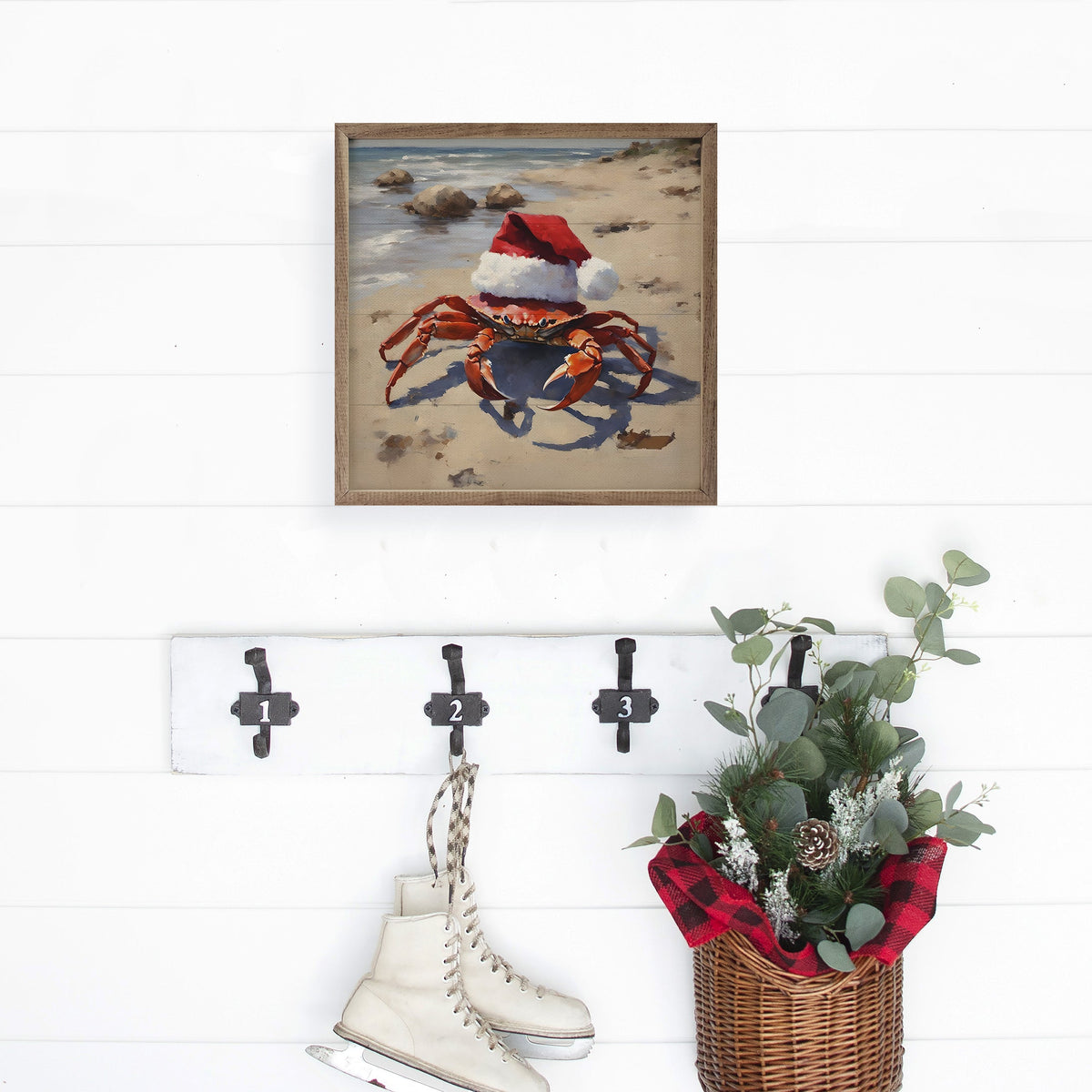 Crabby Hat Printed and Framed Wall Sign