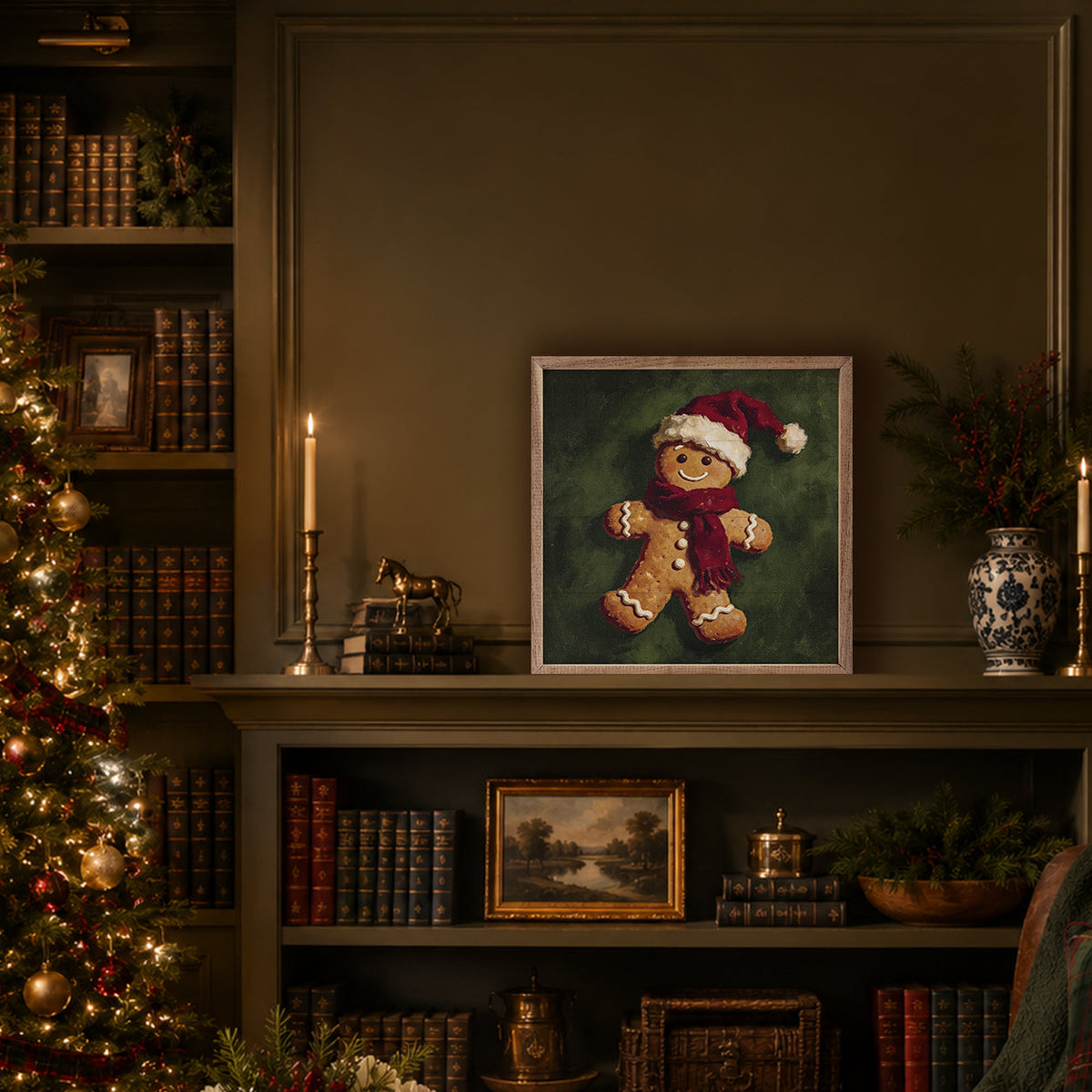 Gingerbread Noel Printed and Framed Wall Sign
