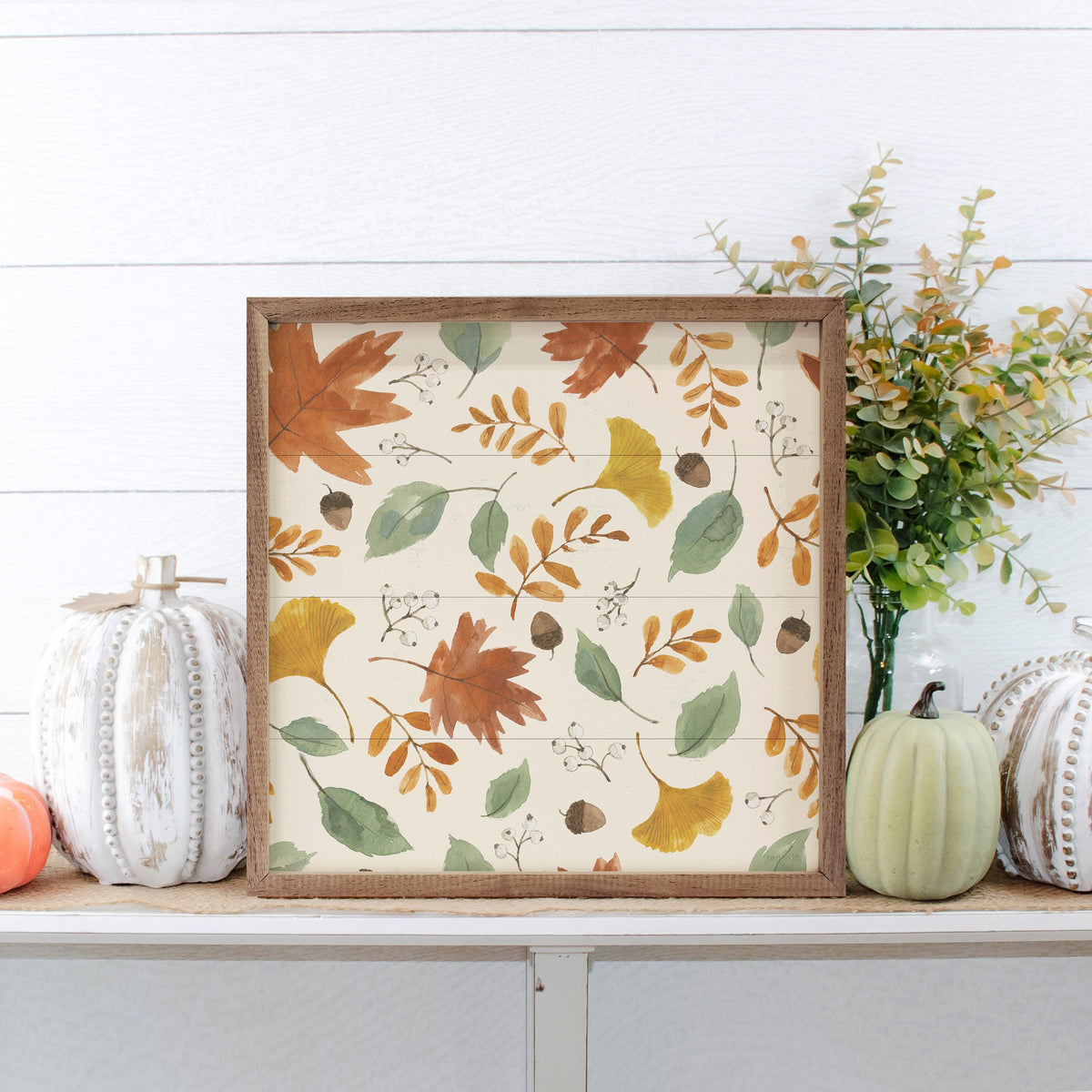 Hello Pumpkin Pattern I By Jenaya Jackson Printed and Framed Wall Sign