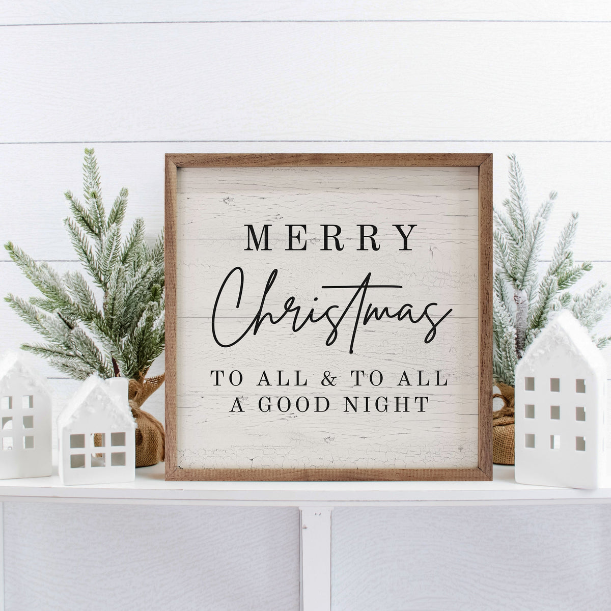 Merry Christmas To All Printed and Framed Wall Sign