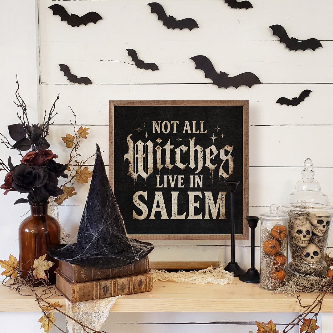 Not All Witches Printed and Framed Wall Sign