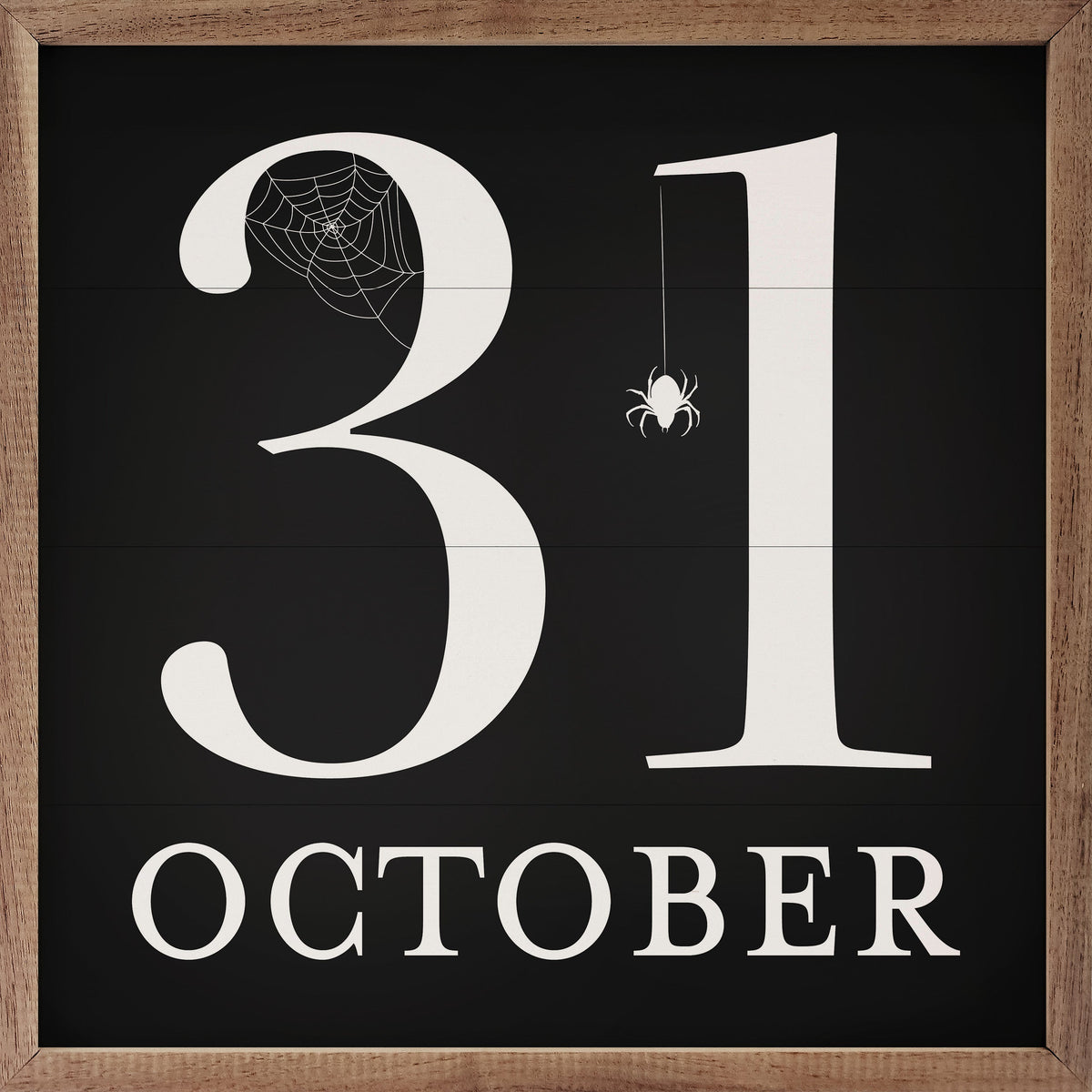 October 31st Web Black Printed and Framed Wall Sign