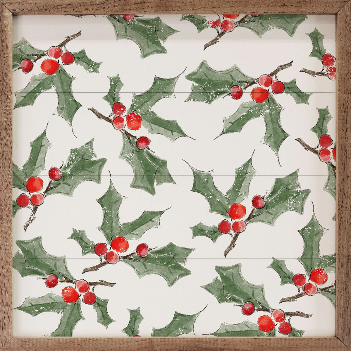 Pattern Mistletoe Printed and Framed Wall Sign