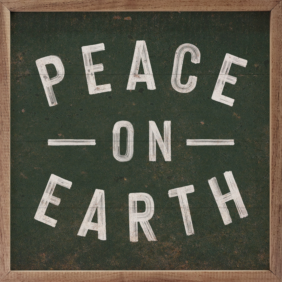Peace On Earth Lines Printed and Framed Wall Sign