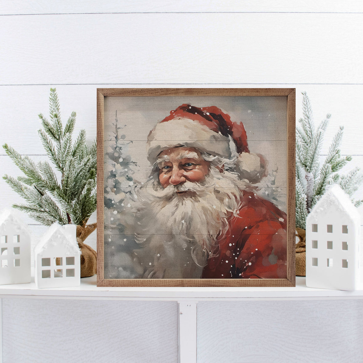 Snowy Portrait Printed and Framed Wall Sign