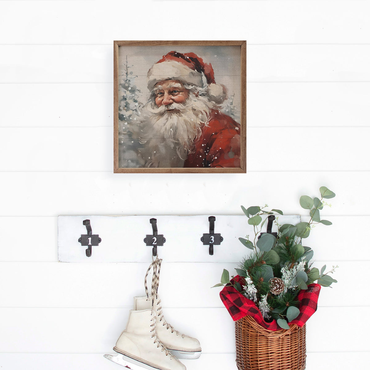 Snowy Portrait Printed and Framed Wall Sign