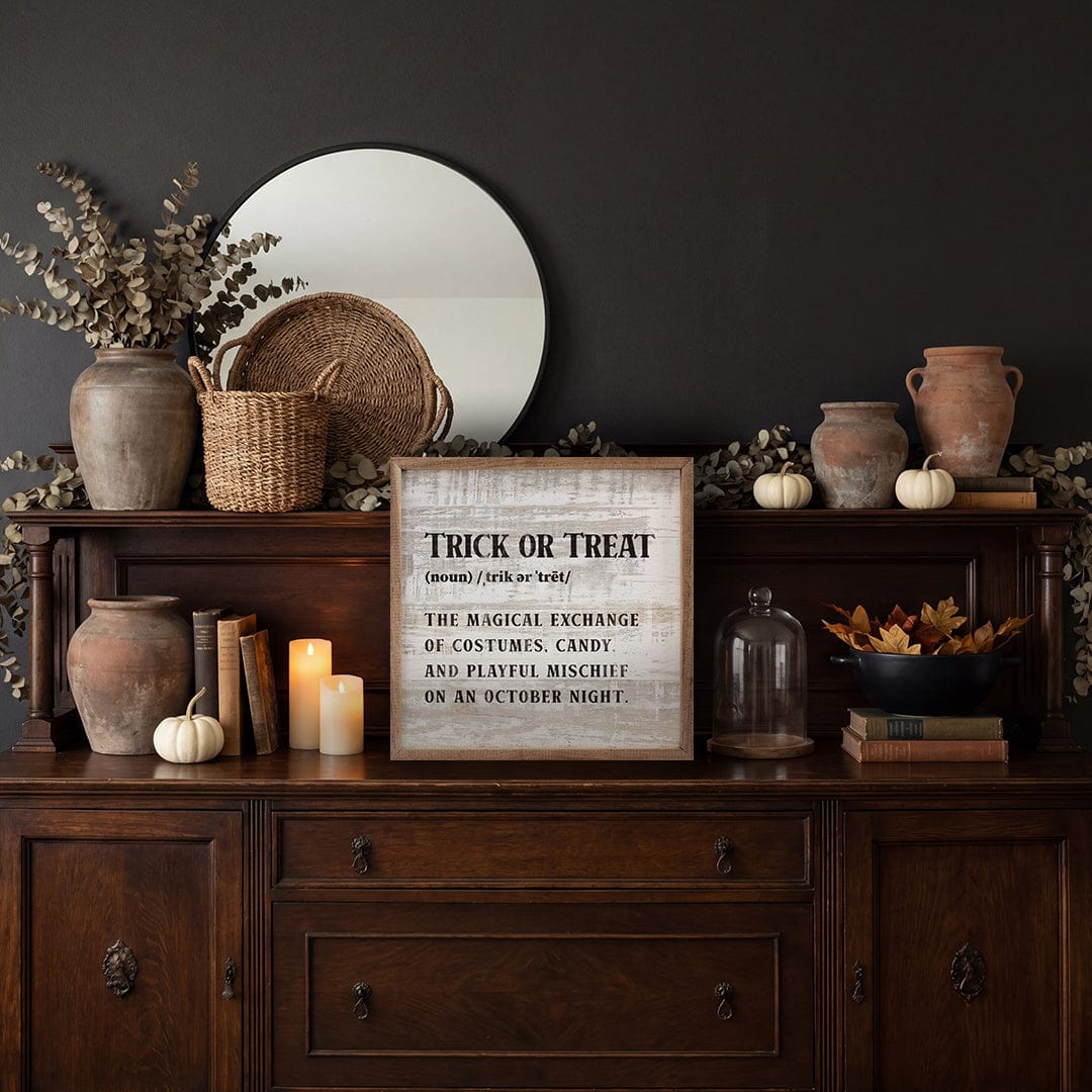 Kendrick Home Walnut Frames Trick Or Treat Definition