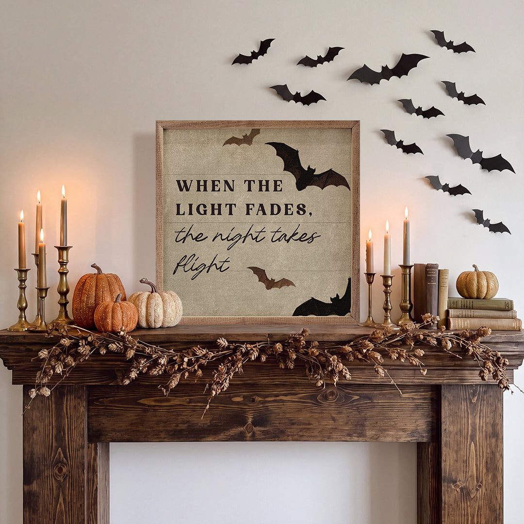 When The Light Fades Printed and Framed Wall Sign