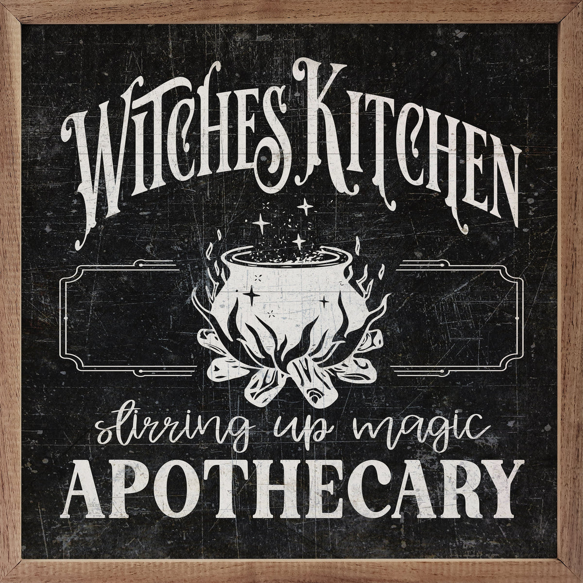 Witches Kitchen Black Printed and Framed Wall Sign
