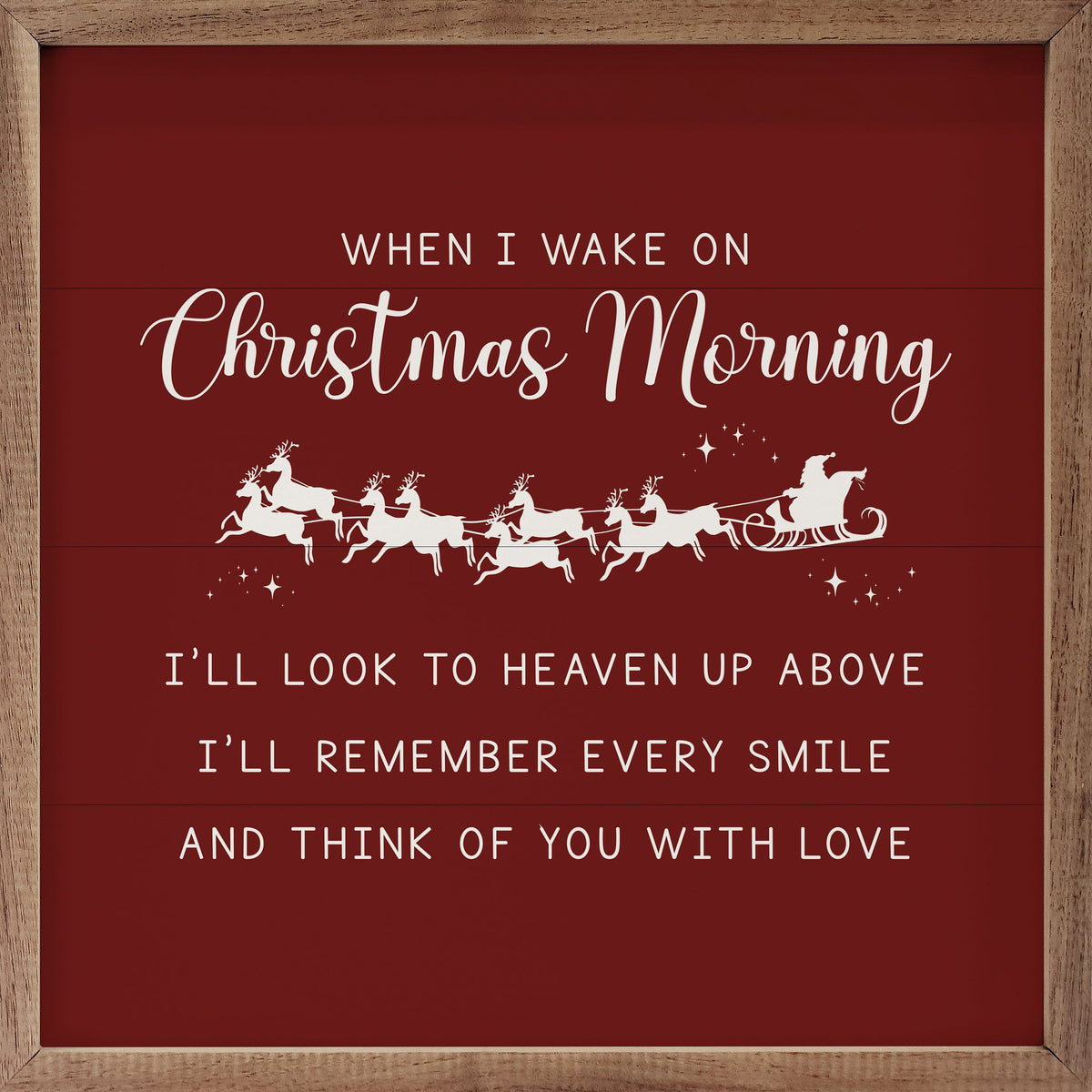 Christmas Morning White Printed and Framed Wall Sign