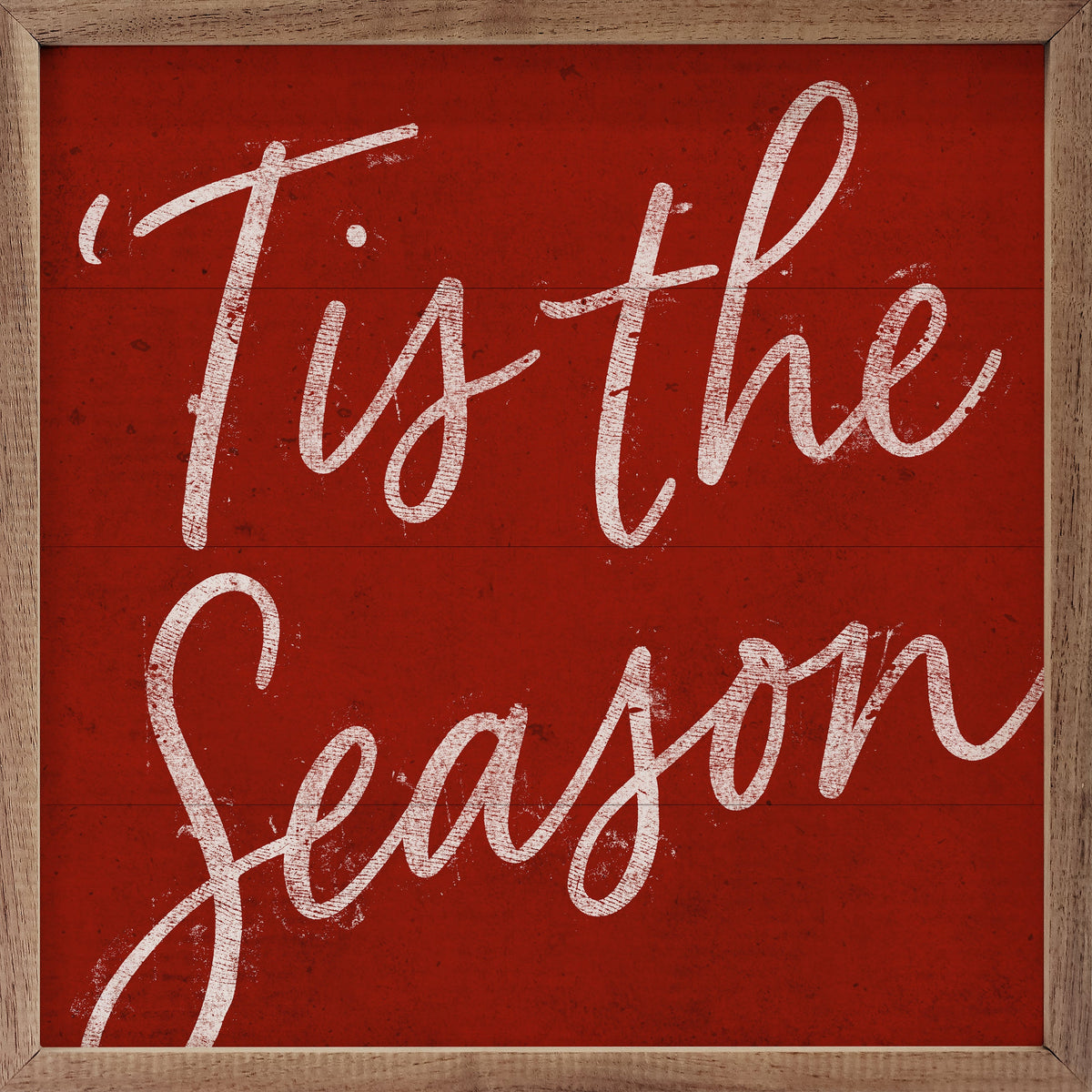 Festive Tis The Season White Printed and Framed Wall Sign