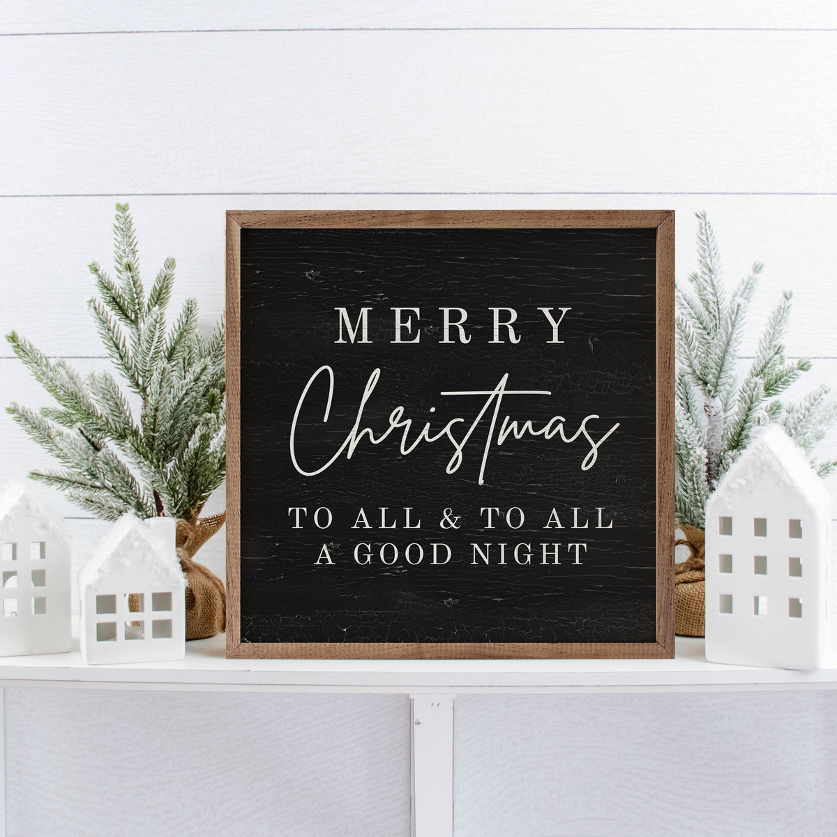Merry Christmas To All Printed and Framed Wall Sign