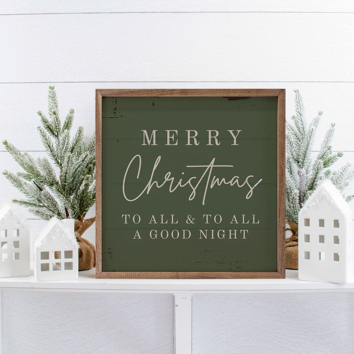 Merry Christmas To All Printed and Framed Wall Sign