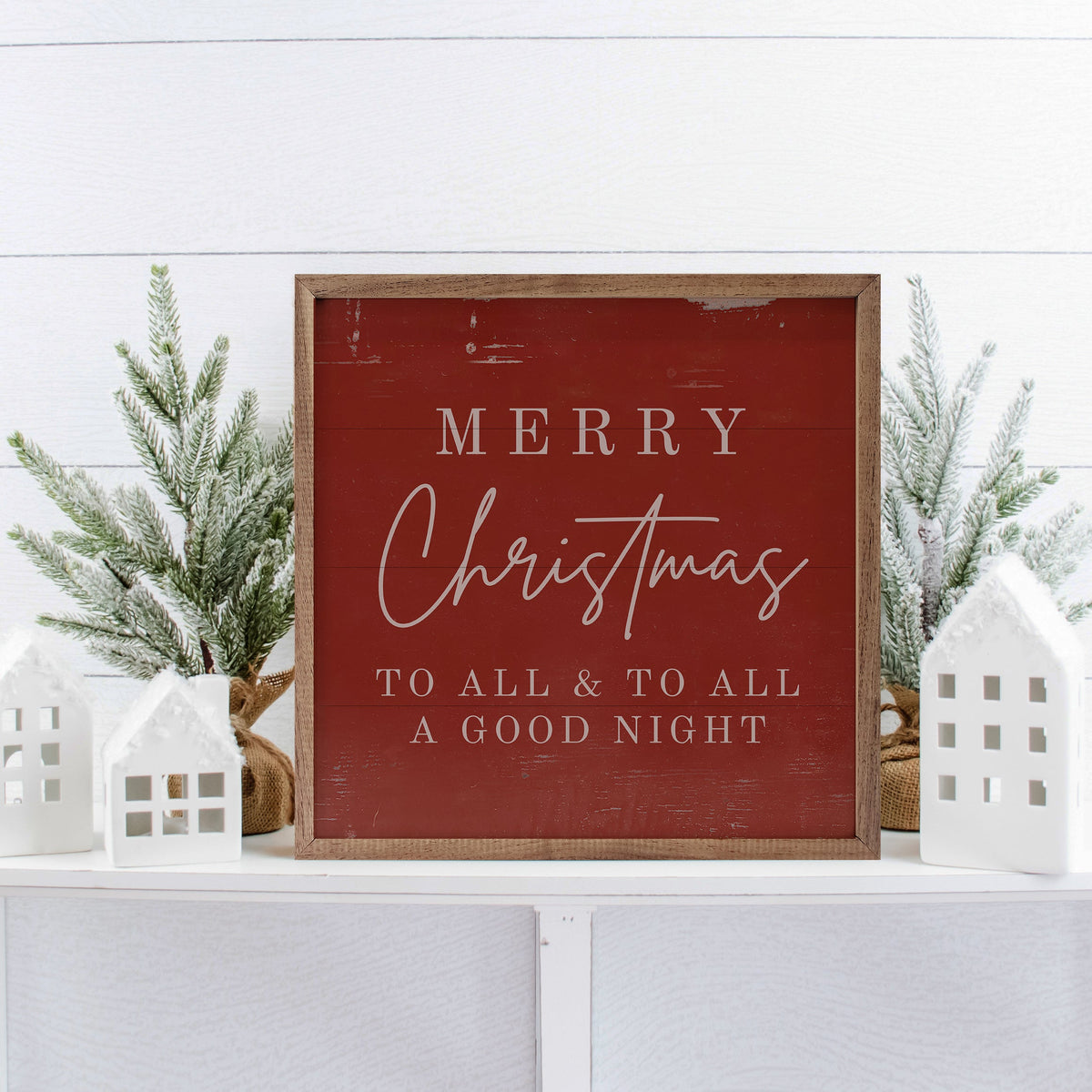 Merry Christmas To All Printed and Framed Wall Sign