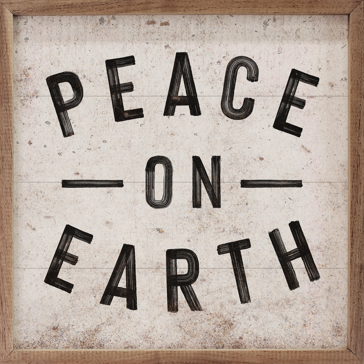 Peace On Earth Lines Printed and Framed Wall Sign