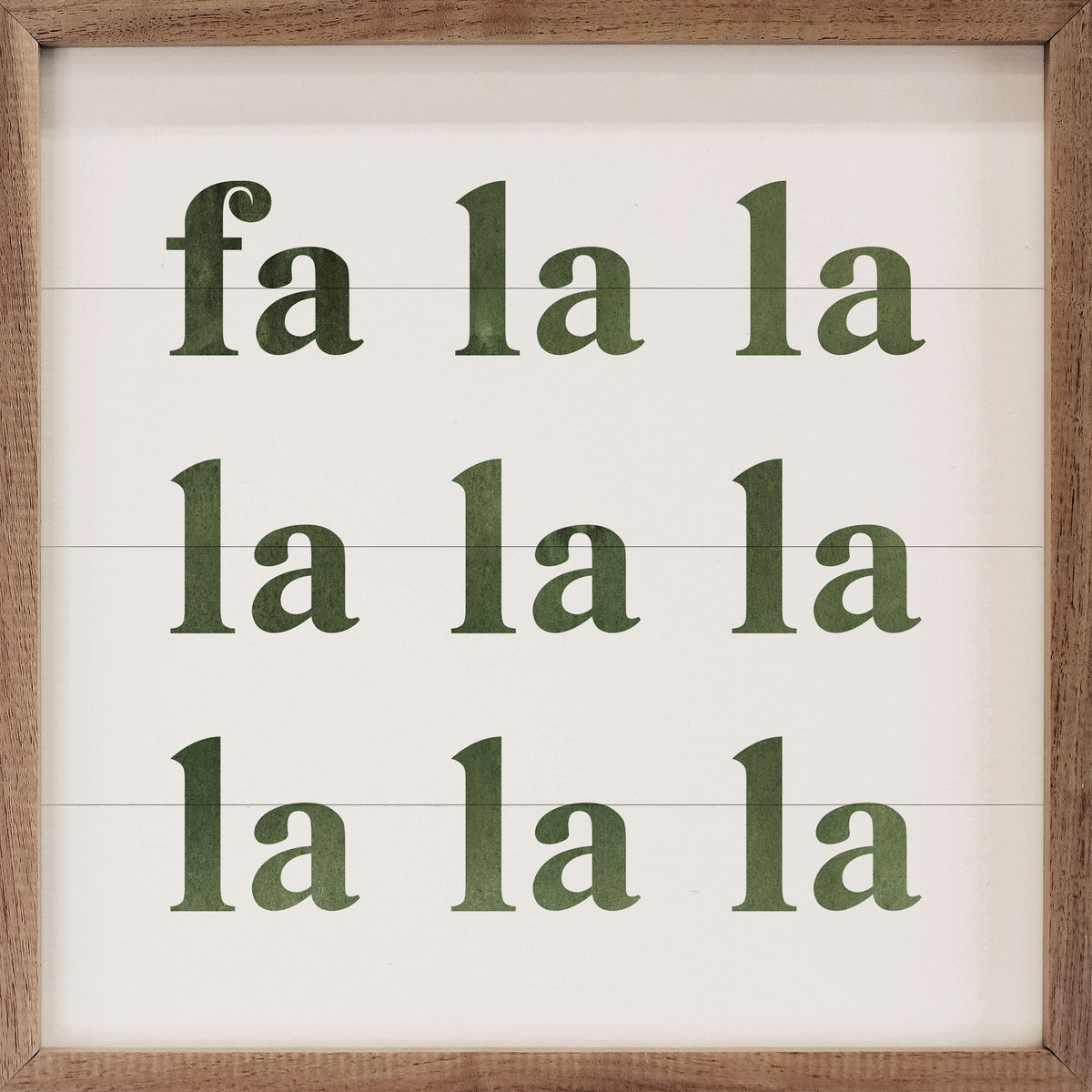 Simple Fa La La Printed and Framed Wall Sign