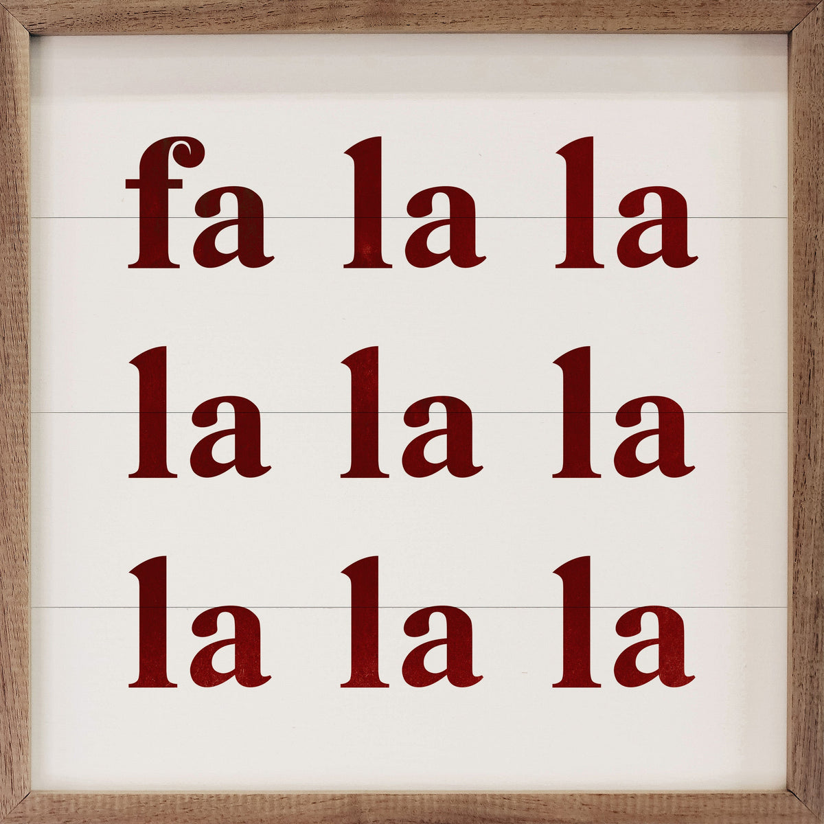 Simple Fa La La Printed and Framed Wall Sign