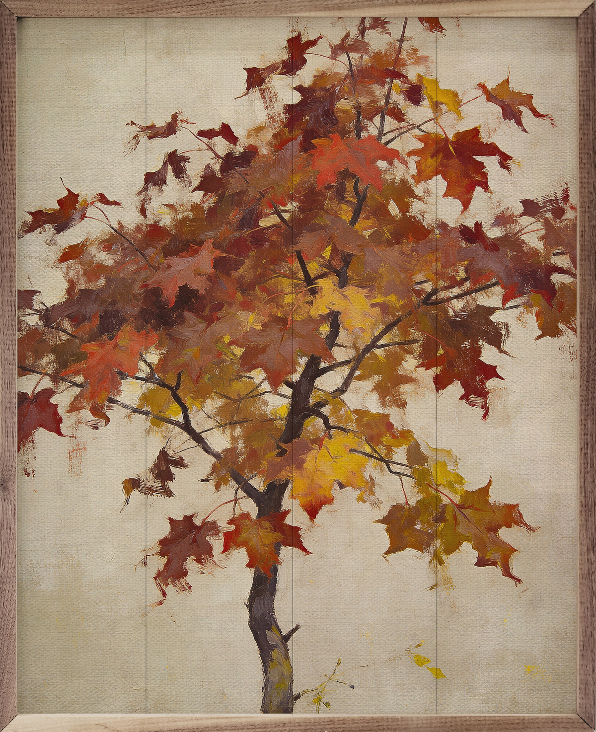 Autumn Maple Tree Study Printed and Framed Wall Sign