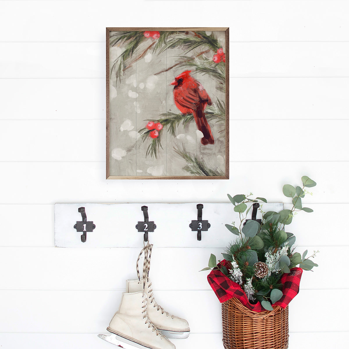 Cardinal III By Nina Blue Printed and Framed Wall Sign