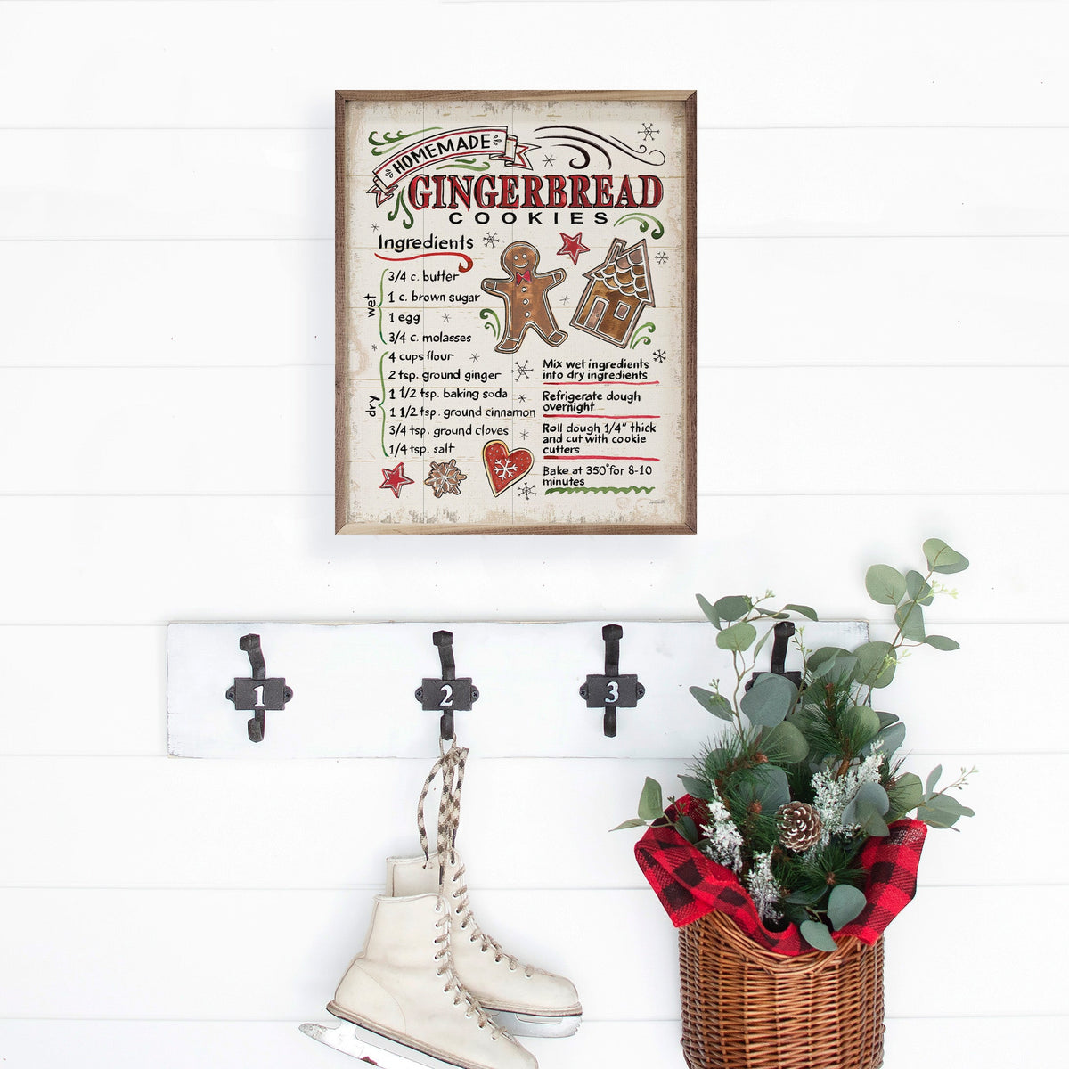 Christmas Treats VI Gingerbread By Anne Tavoletti Printed and Framed Wall Sign