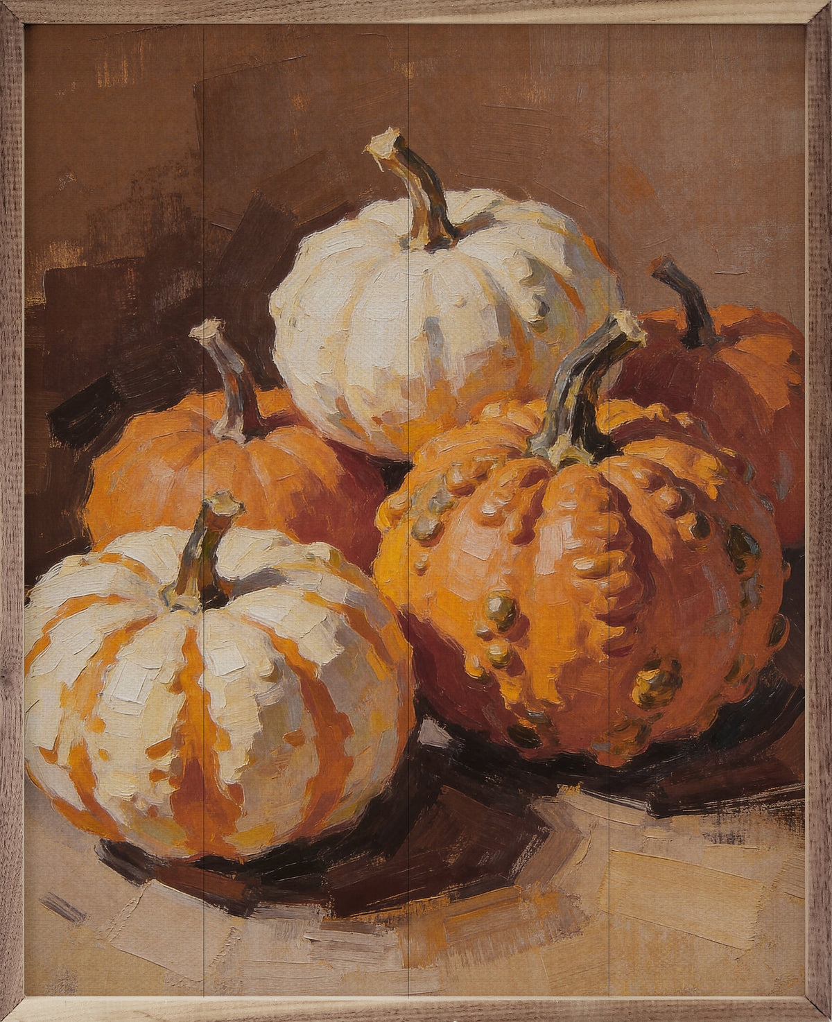 Classic Orange Mini Pumpkin Still Life Printed and Framed Wall Sign
