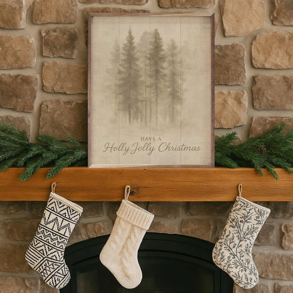 Have A Holly Jolly Christmas Printed and Framed Wall Sign