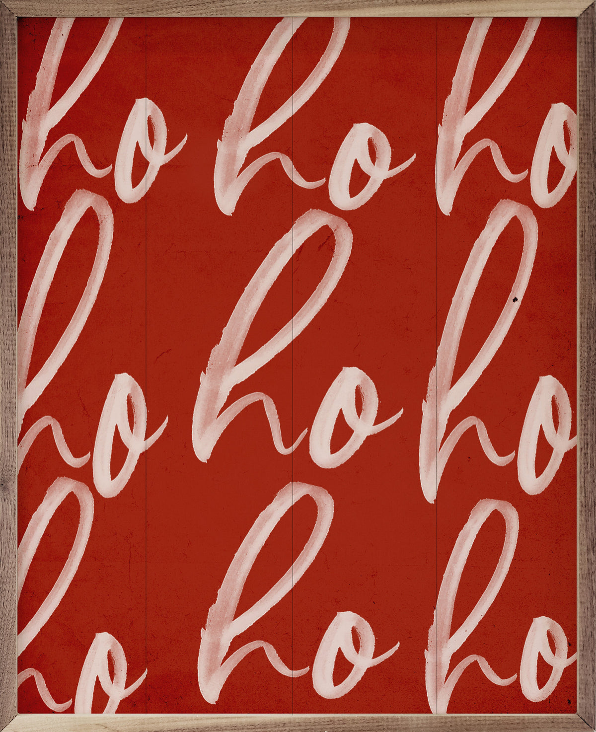 Ho Ho Ho Repeat Printed and Framed Wall Sign