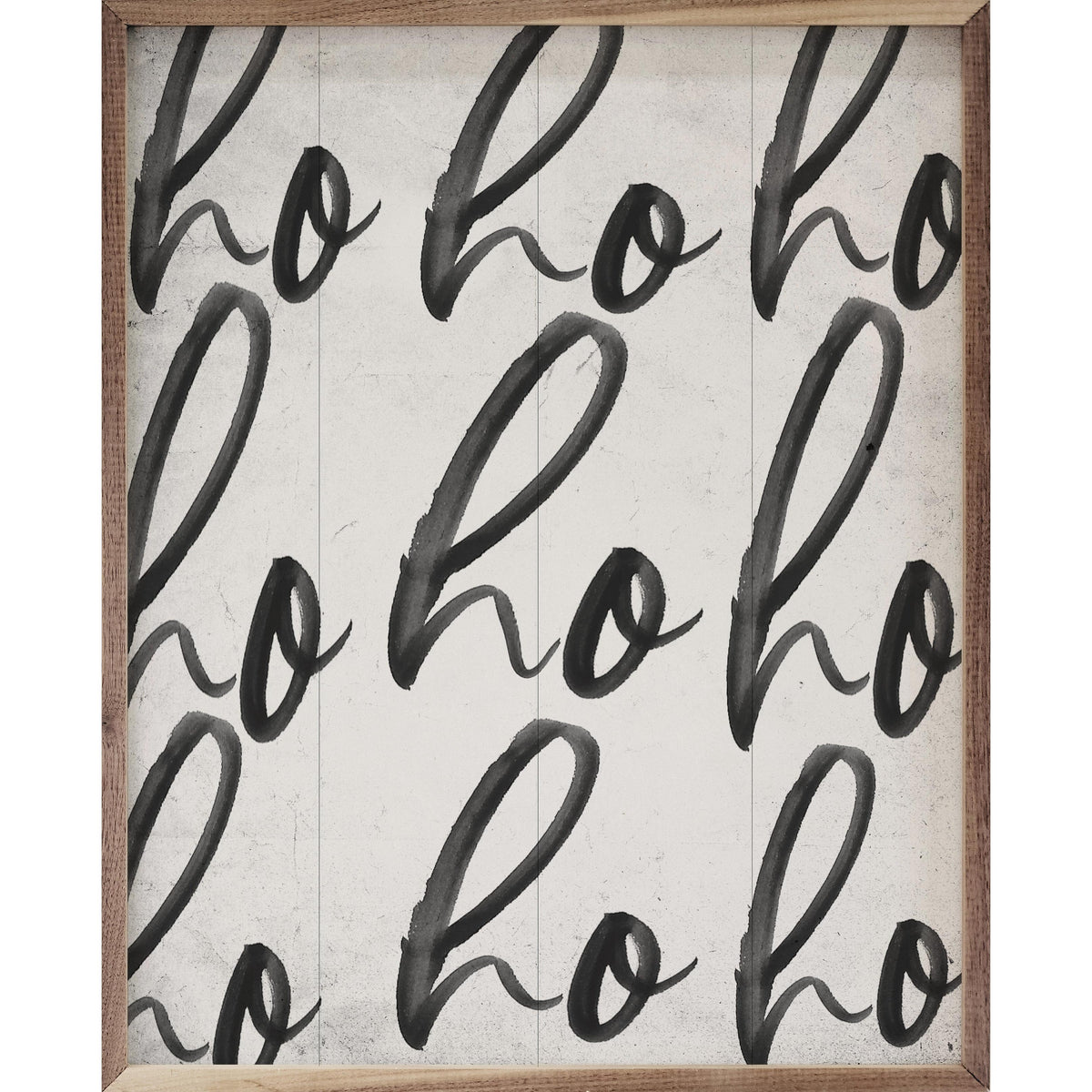 Ho Ho Ho Repeat Printed and Framed Wall Sign