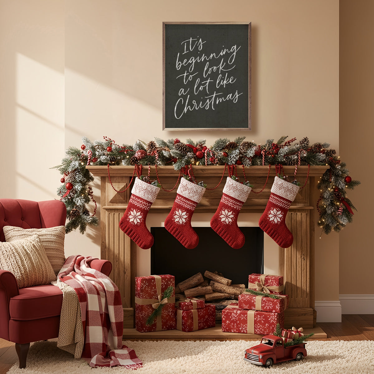 Look A Lot Like Christmas Printed and Framed Wall Sign