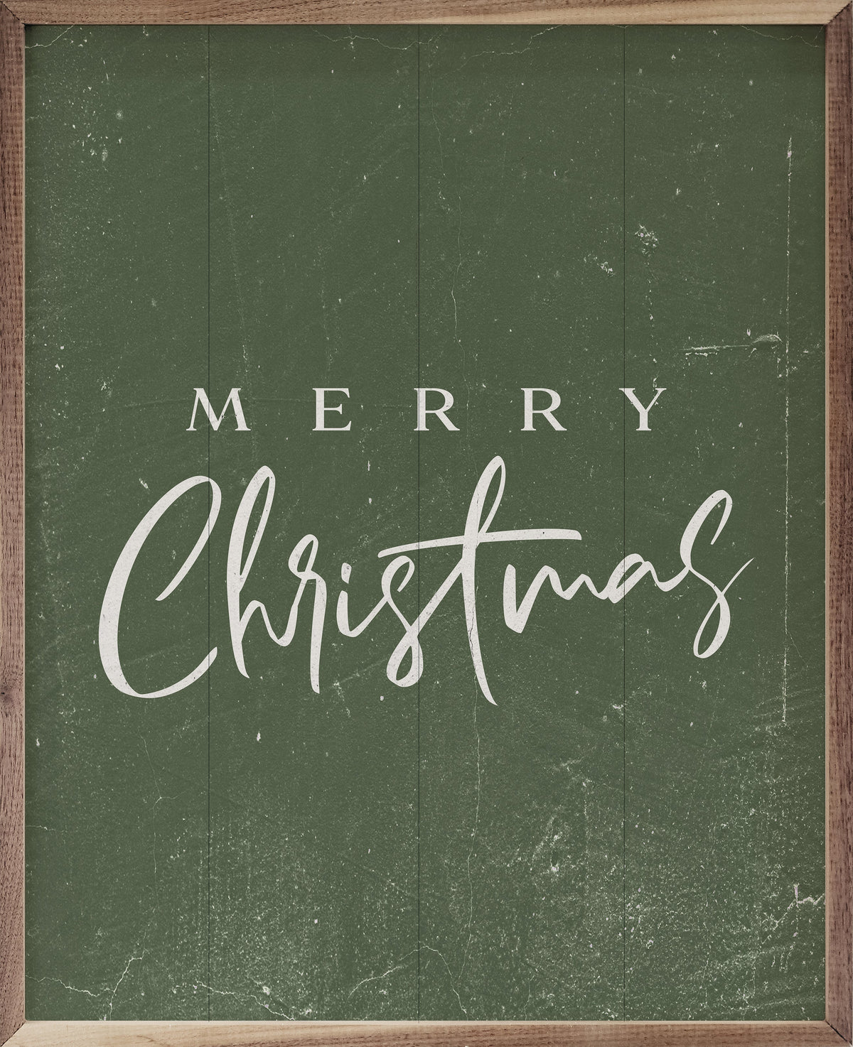 Merry Christmas Fancy Printed and Framed Wall Sign