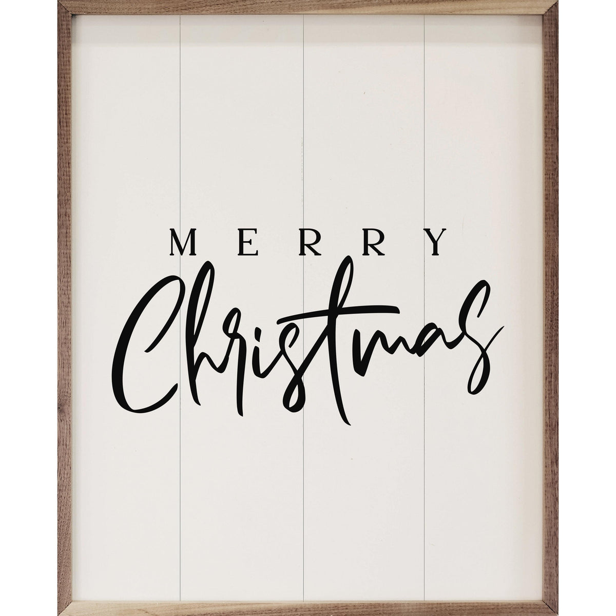 Merry Christmas Fancy Printed and Framed Wall Sign