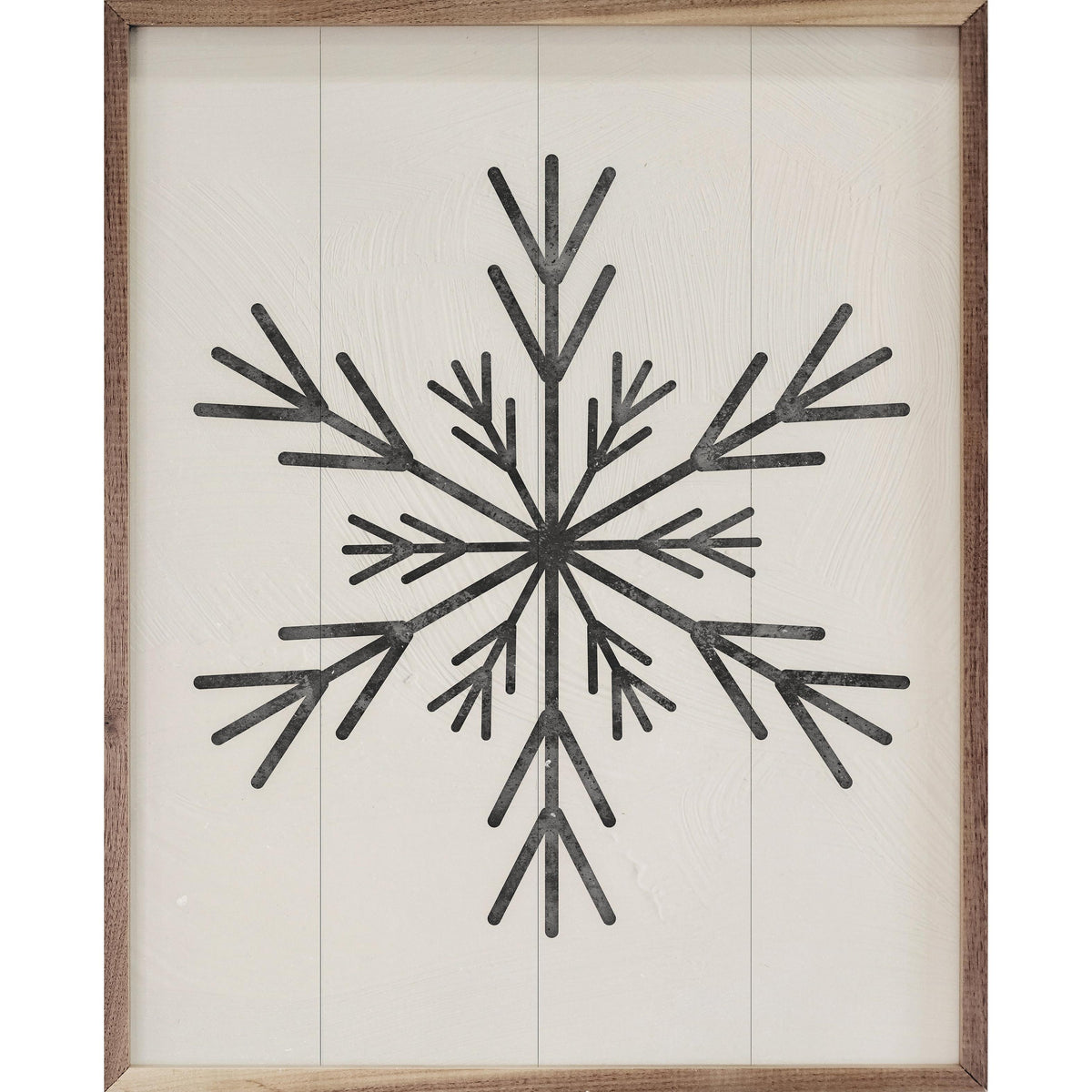 Modern Snowflake 1 Large Spike By Nina Blue Printed and Framed Wall Sign
