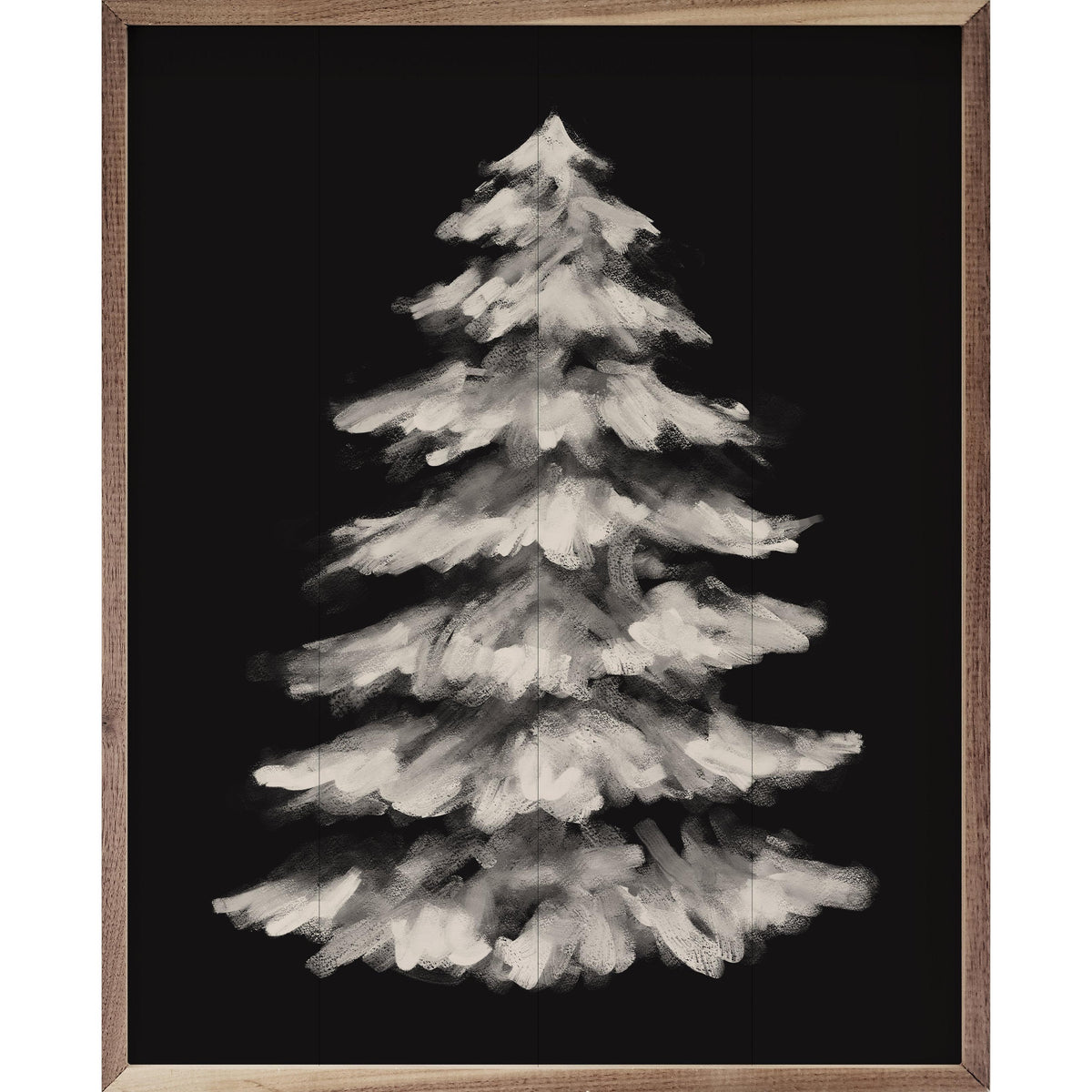 Moody Christmas 2 Tree By Emily Wood Printed and Framed Wall Sign