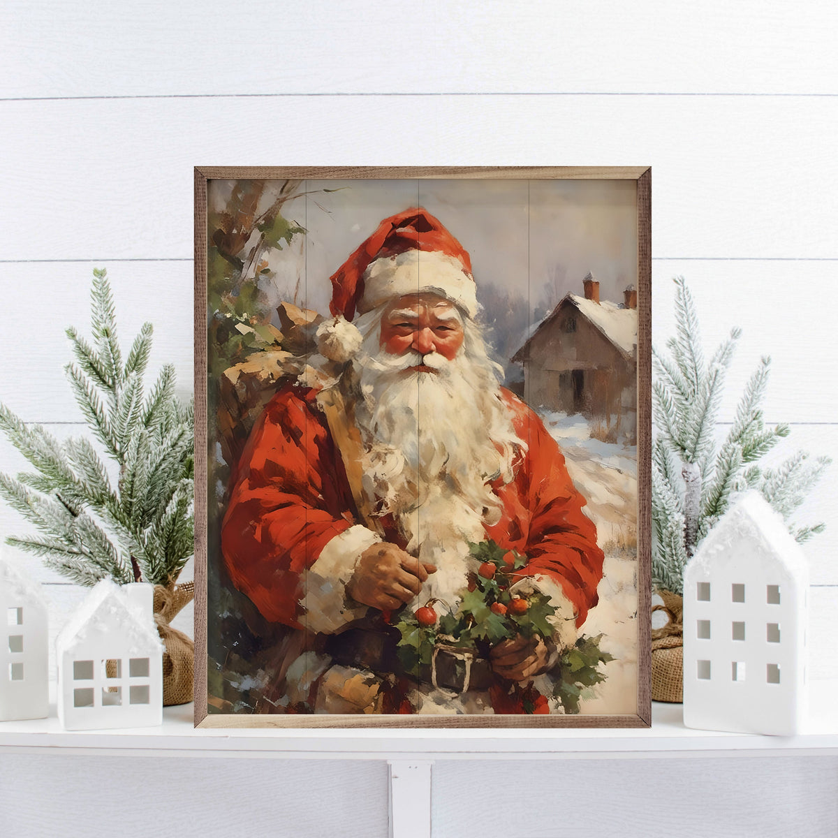 Picture Perfect Santa Printed and Framed Wall Sign