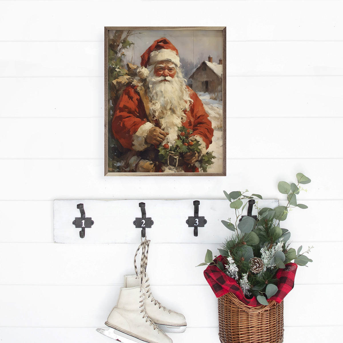 Picture Perfect Santa Printed and Framed Wall Sign