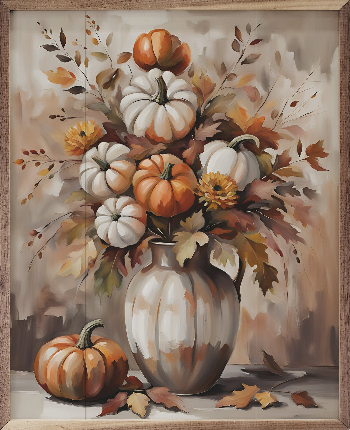 Pumpkin Bouquet Printed and Framed Wall Sign
