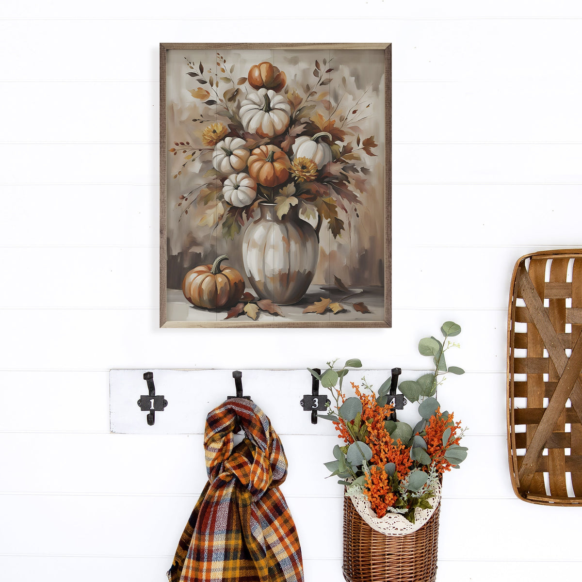 Pumpkin Bouquet Printed and Framed Wall Sign