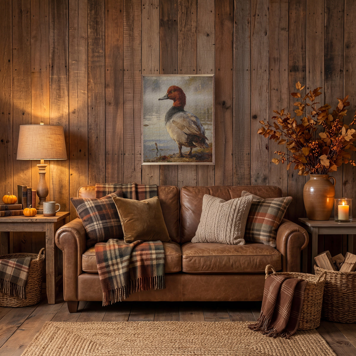 Redhead Duck Printed and Framed Wall Sign