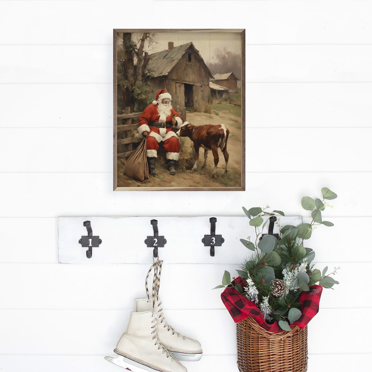 Santa Farm Visit Printed and Framed Wall Sign