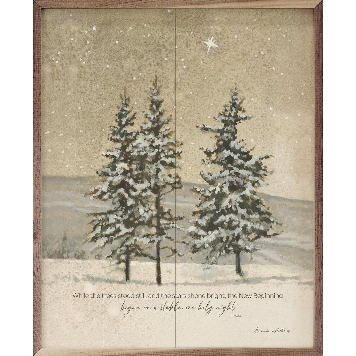 Star Bright With Verse By Bonnie Mohr Printed and Framed Wall Sign