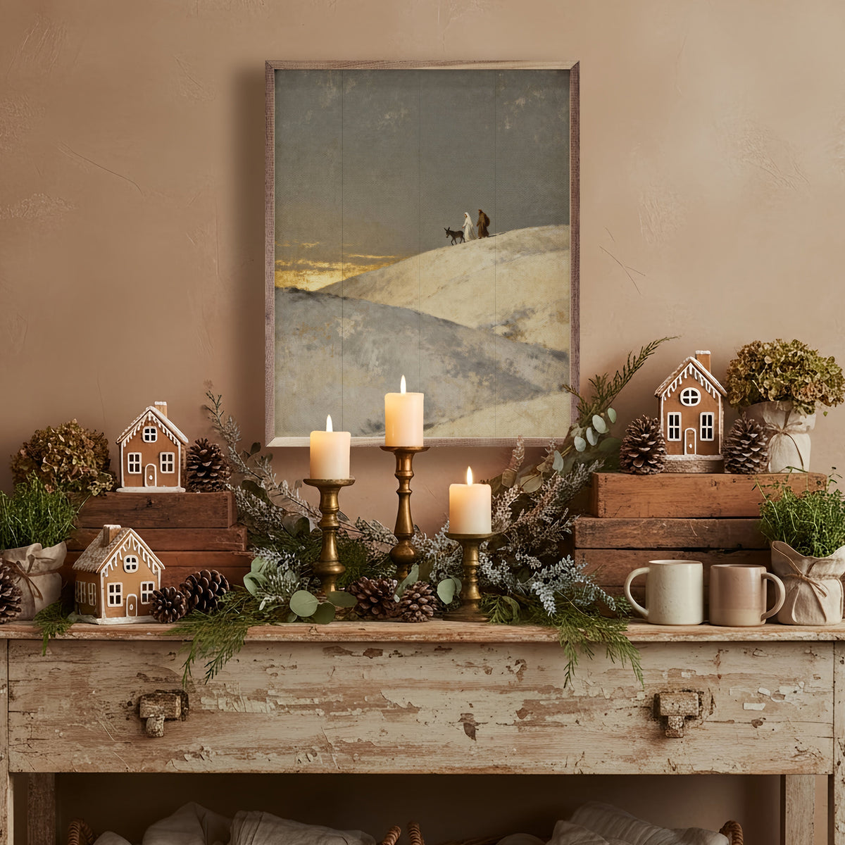 Traveling Mary Printed and Framed Wall Sign