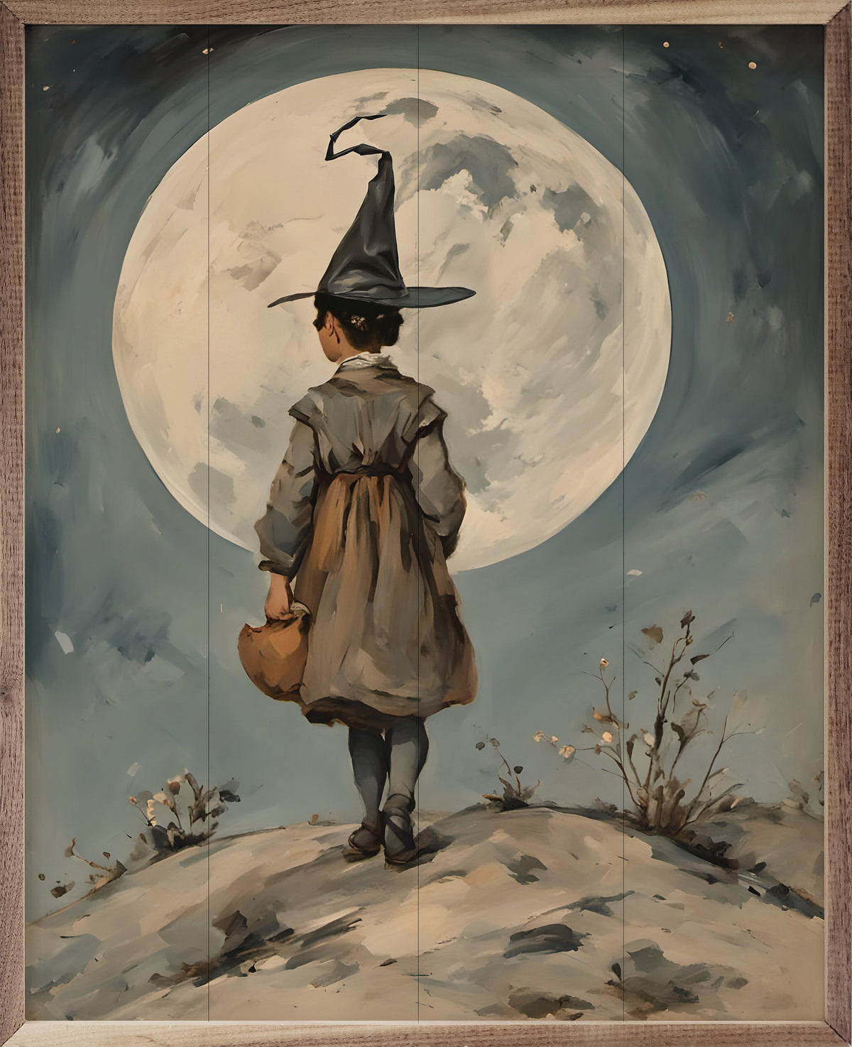 Walk With The Moon Printed and Framed Wall Sign