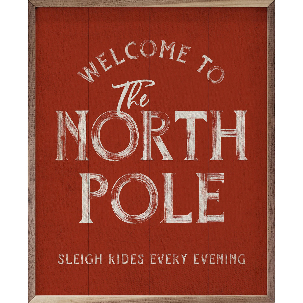 Welcome To The North Pole Printed and Framed Wall Sign